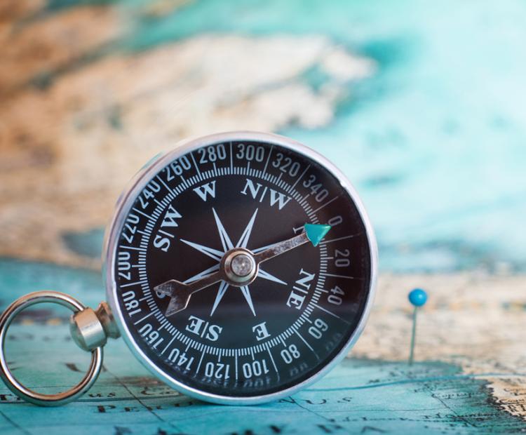 Compass and map